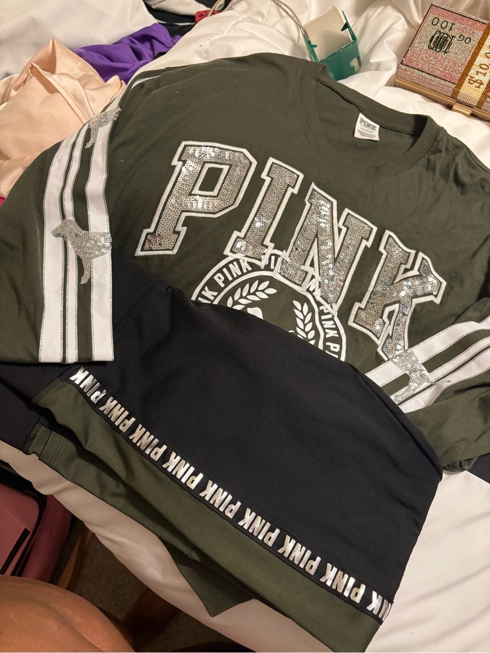 VS PINK BLING OLIVE SET